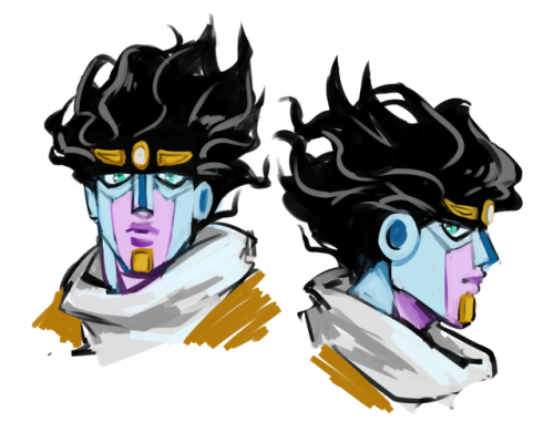 bone-kun:STAR PLATINUM! ..’s hair is too hard to draw.