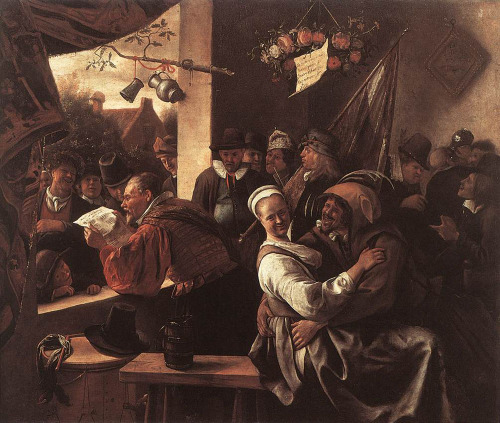 artist-jan-steen: Rhetoricians, 1668, Jan SteenMedium: oil,canvas