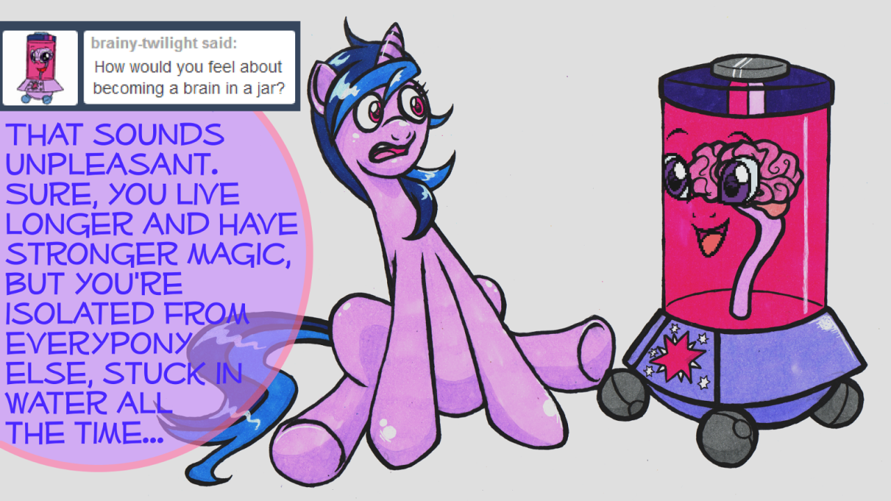 ask-seaswirl:  Sea Swirl: Brainy Twilight claims there’s benefits to pulling her