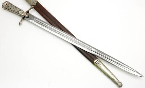 peashooter85:Silver mounted hunting sword, French, 19th century.from Sofe Design Auctions