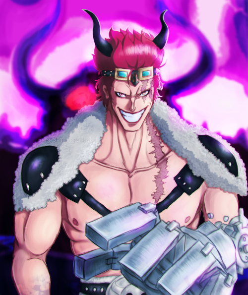 shinogekkai:Eustass Kid in Beasts Pirates disguise!  