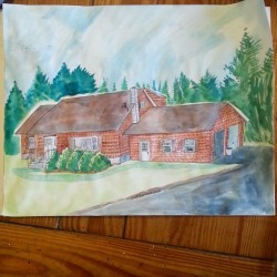 Commissioned to draw a house. Copic 0.7 and