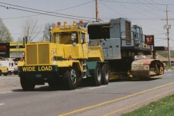 semitrckn:  Kline heavy haul with a crane on wagon 