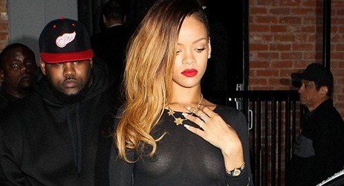 Rihanna in A See-through dress