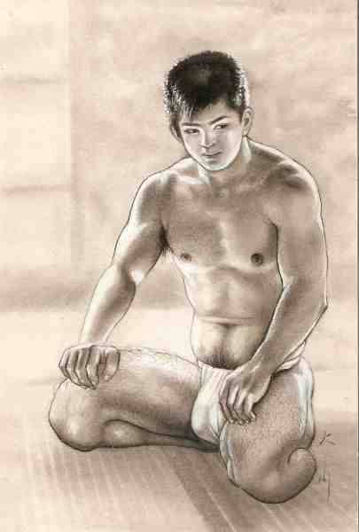 Porn Japanese gay art illustrations by Tatsuji photos