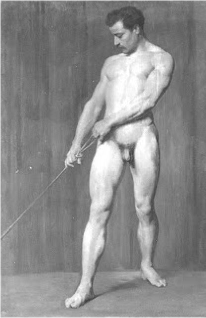 vintagemusclemen:This was apparently an academic study by Dantan which never became a painting on it