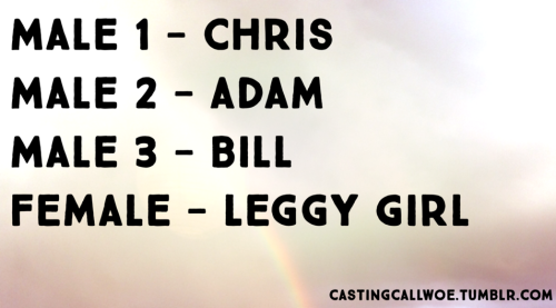 castingcallwoe:Casting Call Woe Advent - Dec 5th.Well done, guys. That’s some in depth thought on th