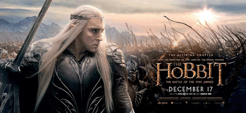 Another flawless promotional poster of Thranduil! #TBOFA *bring it on* #SLAYAGE 