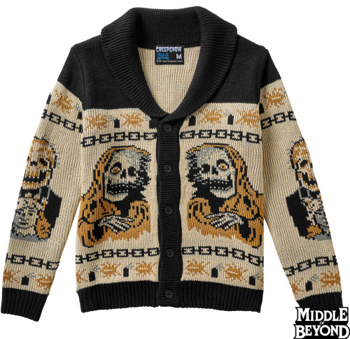 brokehorrorfan: Middle of Beyond has released a Creepshow cardigan sweater. Made of 100% acrylic, it