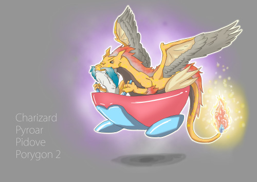 quiet-cub:  all of my 4 way pokemon fusions  