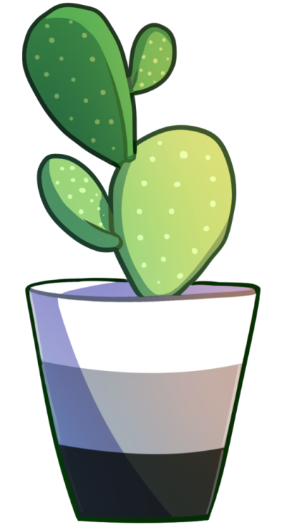 layaart: Pride cacti!!!! I originally just made the ace (cactace) and aro ones, but…..then I got car