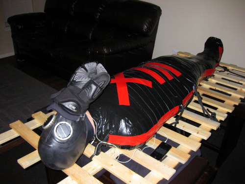 bondagejock: Fully immobilized. Every sense controlled. Exactly as it should be.   Dom: @theuajock​  Sub: @bondagejock    