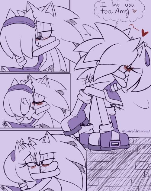 Cute lil hedgies share their first kiss, and first i love yous~