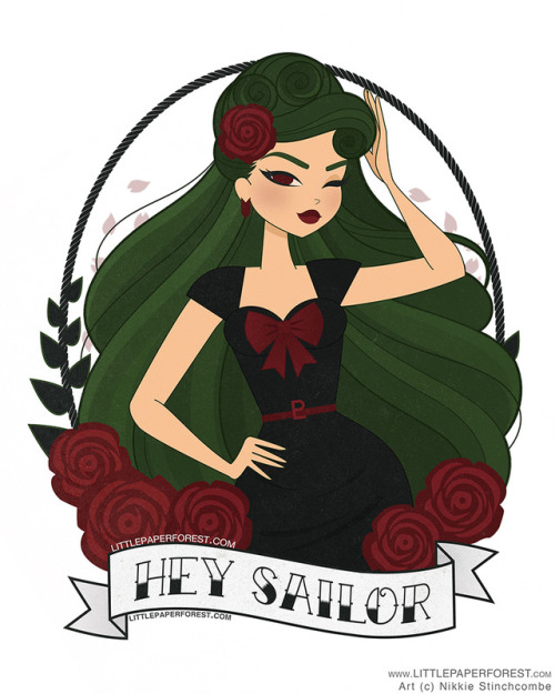 littlepaperforest: Part Two of my ‘Hey Sailor’ Pin-Up Series! ♡ Part One - The Inne