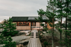 cabinporn:   Introducing a newly-completed summer cabin project in the Finnish Archipelago, conceived and created together by partners Milla Selkimäki and Aleksi Hautamäki.They call it the Project Ö, where “Ö” means ‘an island’ in Swedish.