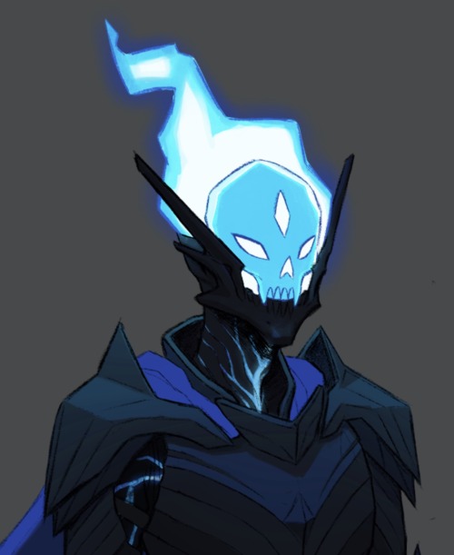 Finished designing a magic armor boi. He’s only lovingly referred to as “Blue” by 