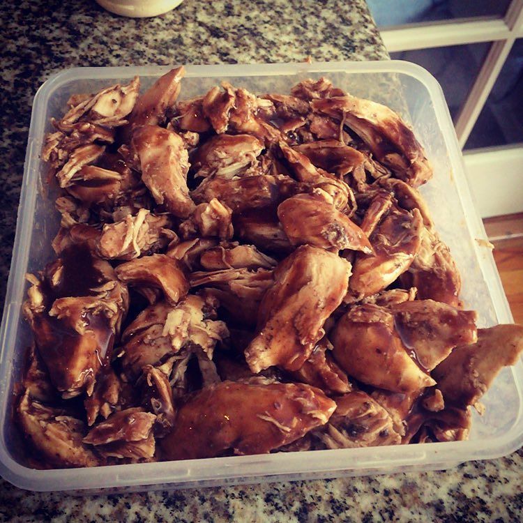 Made a nice big batch of clean BBQ chicken! Im@going to start blogging recipes on