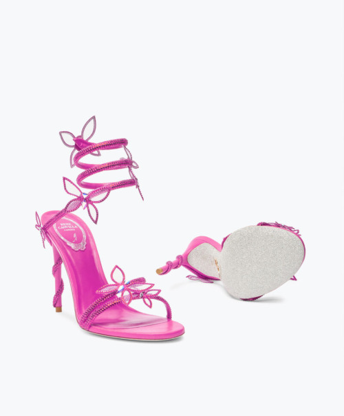 Rene Caovilla Butterfly 105 Embellished Satin Sandals🤍