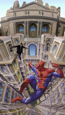 Trust your heroes (outrageous 3D street art)