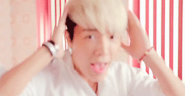 haehyukjaes:  ღ donghae → blonde hair. 