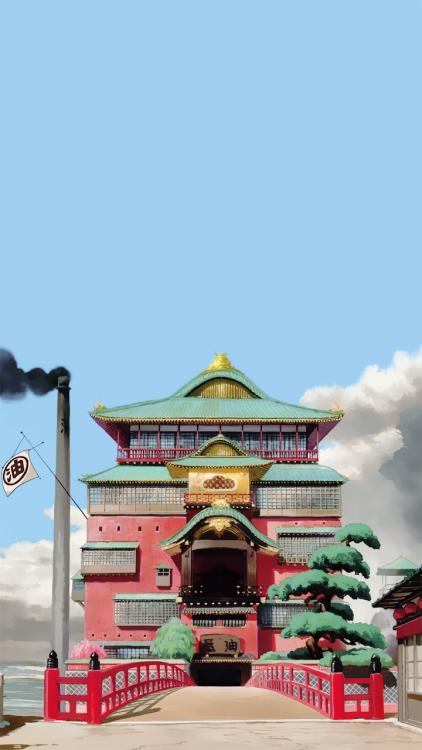 naterrivers:Spirited Away wallpapers [720x1280]Art boards by Ghibli’s legendary background artis