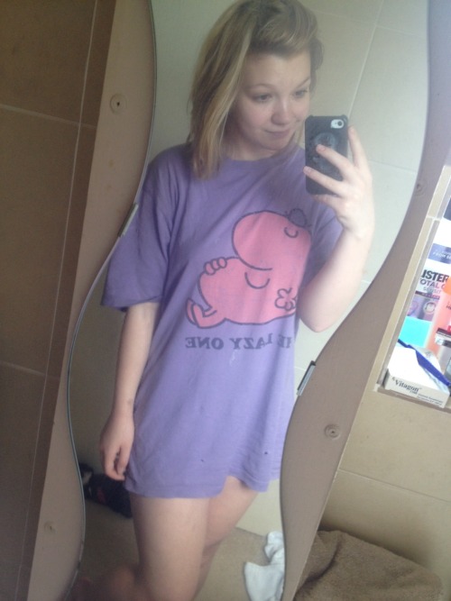 XXX fl00sie:  Love wearing dales clothes to bed photo