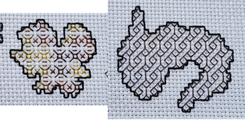 March’s progress on my Pokemon sampler is so much I had to combine images to get it all into o