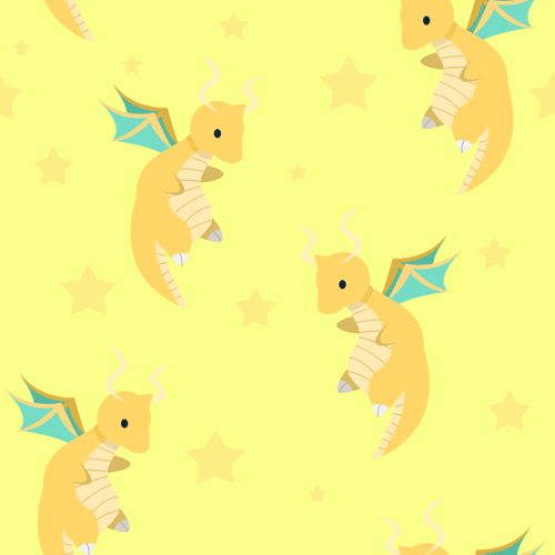 pokemonpalooza: Dragonite stripes and stars, and a plain white for anyone who just wants the dragon!