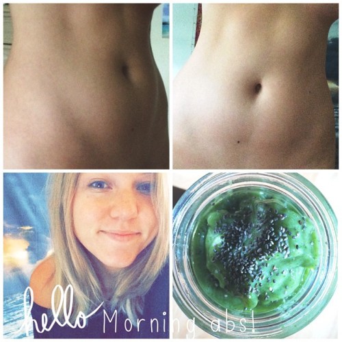 Haha progress?  #bbg#kaylasarmy#kaylaitsines#morningabs#abs#greensmoothie#iwokeuplikethis