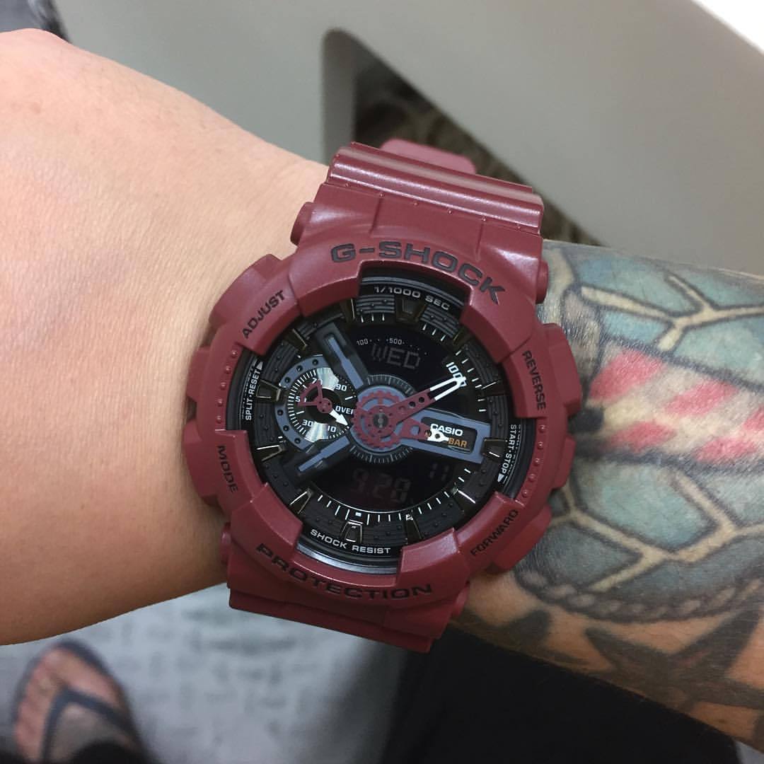 burgundy g shock
