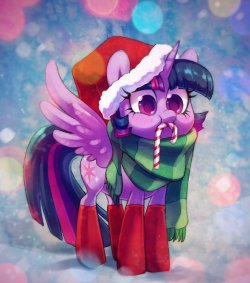 mylittlefanart:A Holiday Twi by Celebi-Yoshi