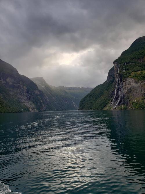 sonoflandscapes:  Seven Sisters Waterfall, Geirangerfjord, Norway [OC] (1080x1080) - asshole97