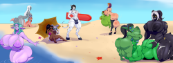 ber00: warcraftlegends: Summer funs  ( Full ver here https://i.imgur.com/58QxkyR.png ) Ty everyone who Joined~! Art by http://ber00.tumblr.com/ [Patreon]  [Picarto Stream Channel]  [Tumblr]  