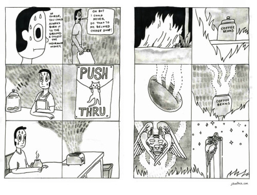 PUSH THRU by Jillian FleckFinally a new comic!  Made for the Comics Workbook Composition Competition