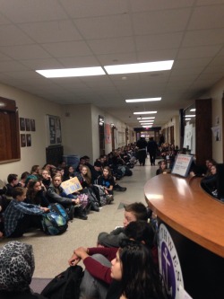 buttonlessgirl:  kindofrighteous:  trash-captain:  pariah7:  SOUTHWEST HIGH SCHOOL — MINNEAPOLIS, MN Black Out and 4 1/2 hours of silence for Mike Brown  #you’re changing the world keep going   #im so damn proud of this generation man          I