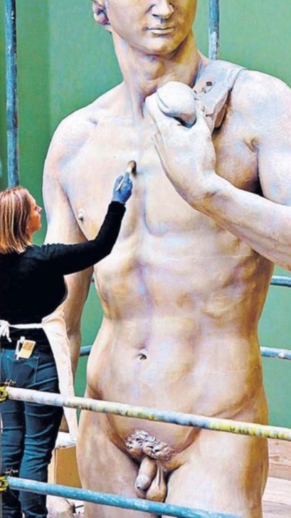 captionedgoddess: Cleanliness maybe important, but if he’s to be put back on public display, h