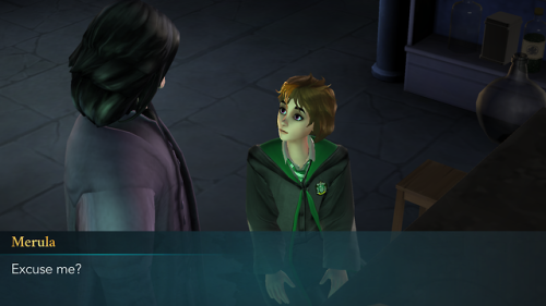WHAT WHAT EEEEY SNAPE IS ACTUALLY PUNISHING HER HE DIDN’T TAKE POINTS OF COURSE, BUT this is t