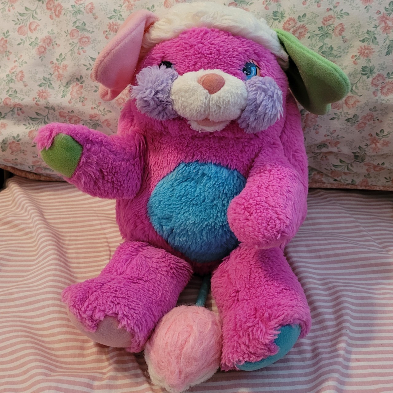 Popples MATTEL mauve vintage purple 1986 - SOS soft