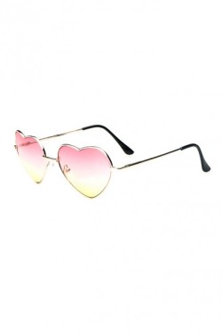 cyberrghetto:  LUCLUC Pink Retro Metal Heart-Shaped Sunglasses 