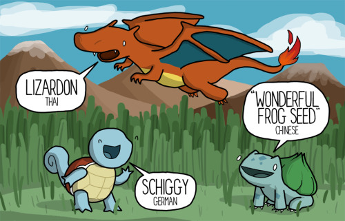 chapmangamo:Pokemon can only say their own names, even in different languages.RELAXO THO