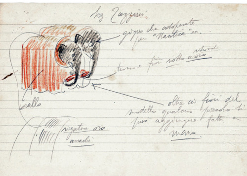 Gio Ponti, un-dated letter with sketches of elephants &amp; Pair of Elephants, 1926/1928. Porcelain 