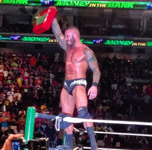 Randy has a nice bulge after winning Money in the bank! =D