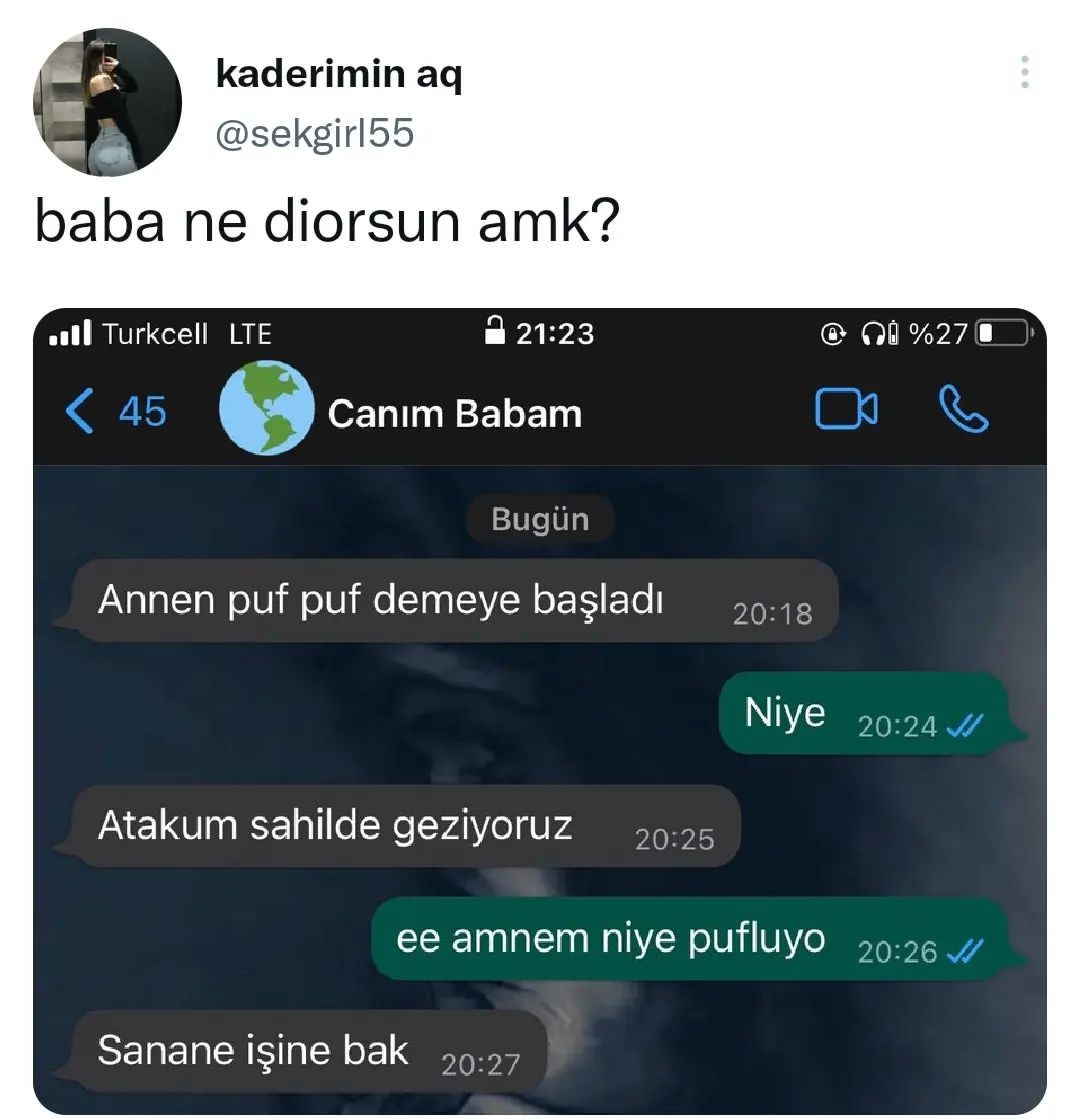 Sanki arabadan bahsediyor   Kaynak