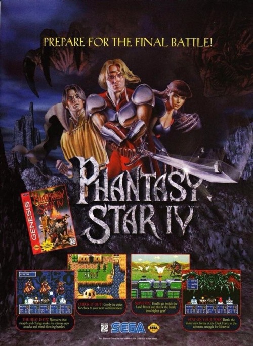 North American print advert for Phantasy Star IV: The End of the Millennium.