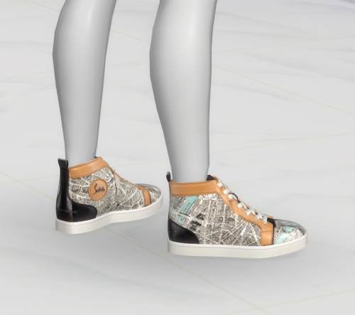 greenapple18r: [ The Sims 4 Custom Content ] Christian Louboutin Sneakers •  Men / Teen to Elder • 