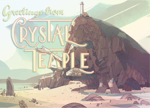 betheleafa:  For my advanced typography class this semester we got to do a free range project of our choosing based on a favorite book, movie, or tv show. I made these cute post cards based on the locations in steven universe and I’m very proud of how