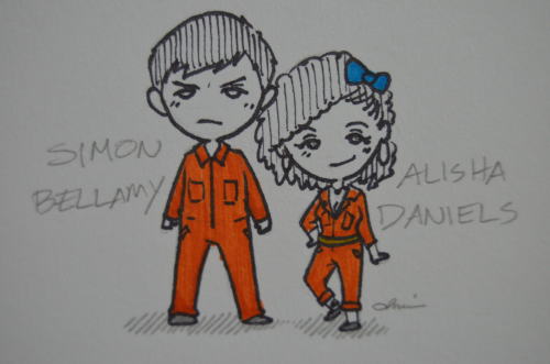 chibi Misfits doodles~ :&gt; Simon Bellamy &amp; Alisha Daniels Rudy Wade (Id, Ego, Super Eg