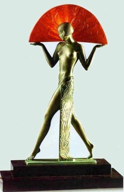 the1920sinpictures:  1925 Dancer lamp by