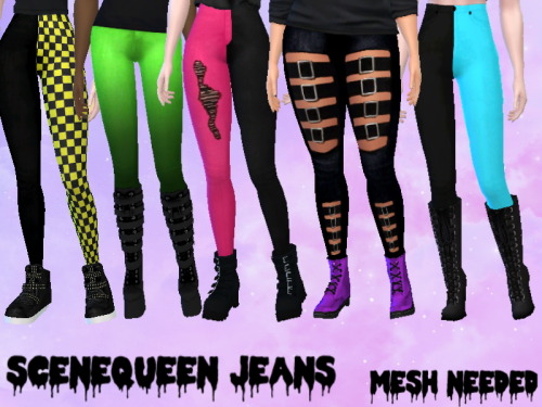 toxicapple666: 46 swatches of jeans made for a scenequeen, you need the mesh its right here; https:/