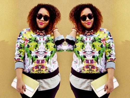 We can’t get enough of this bold, graphic top worn by Gabi of GabiFresh!